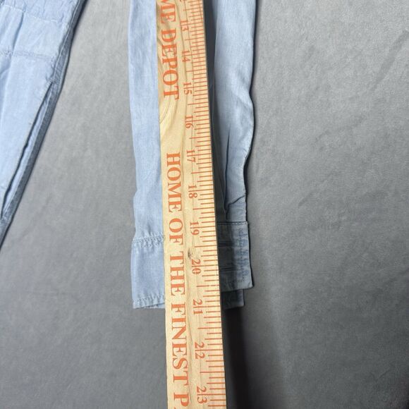 Athleta Dress Womens XXS Blue Drawstring Chambray Shirt Tunic Collared Boho‎ - Picture 4 of 12